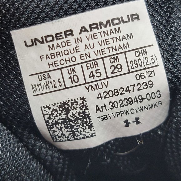 Under Armour Lockdown 5 Mens 11 Black Leather Basketball Shoes 3023949-003 main image 10